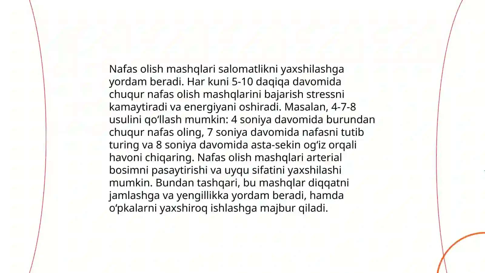 Stressni bartaraf etish usullari 4