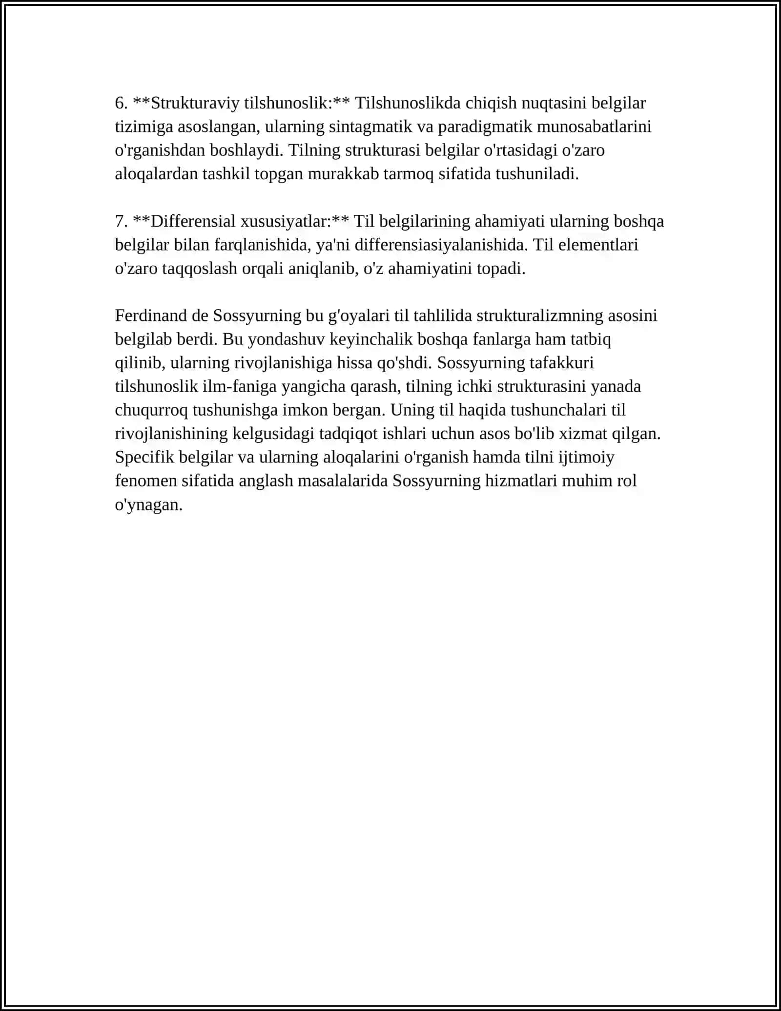 FERDINAND DE SOSSYURNING LINGVISTIK NAZARIYASI 4