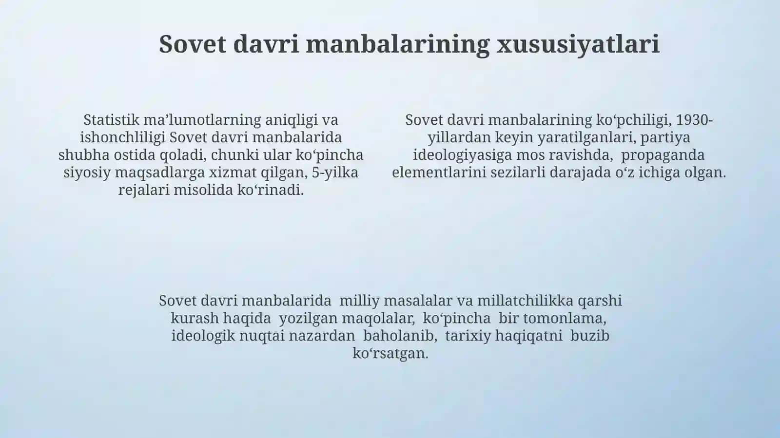 Sovet davri manbalari 4