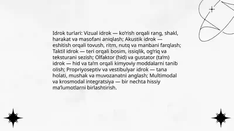 Idrok haqida tushuncha 4