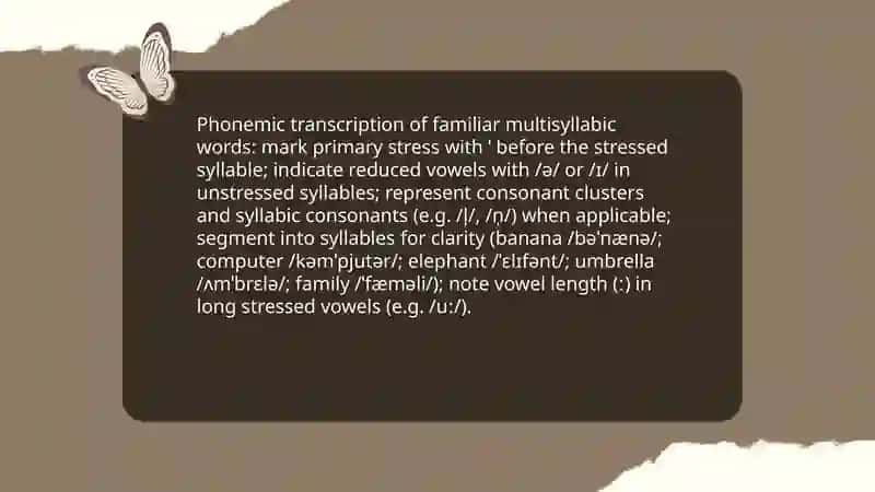 Familiar Word Transcription 4