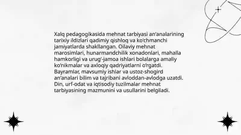 Xalq pedagogikasida mehnat tarbiyasi 4