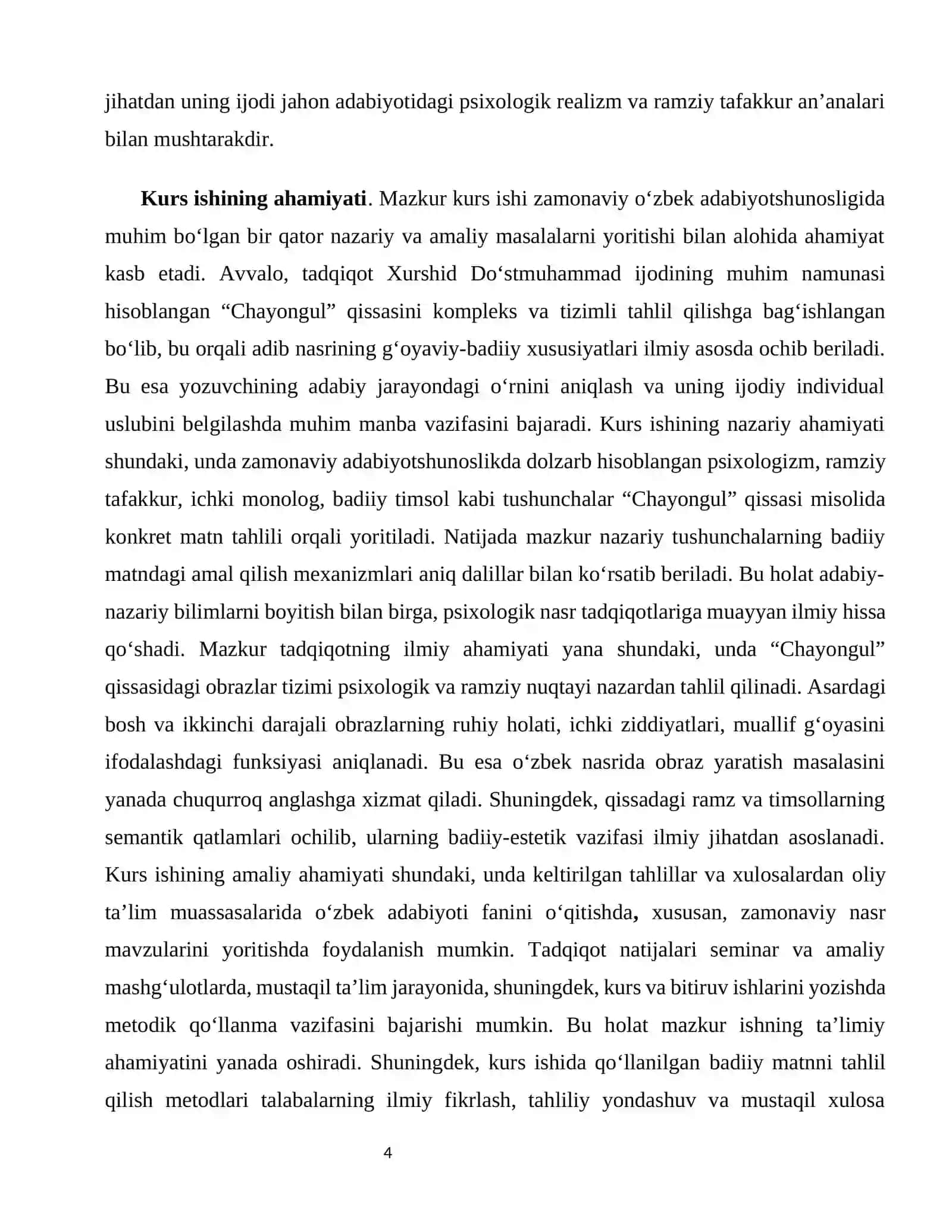 Xurshid Do‘stmuhammadning “Chayongul” qissasida obrazlar ruhiyati 4