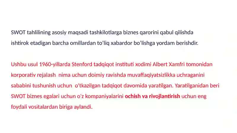 SWOT tahlili 4
