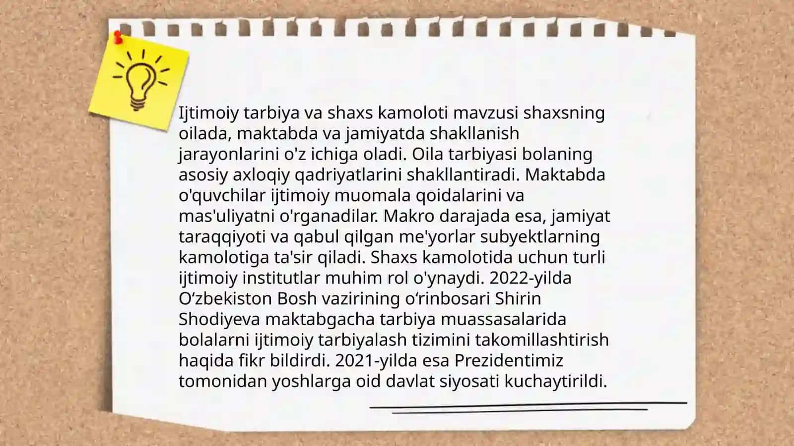 Ijtimoiy tarbiyaning õrni 4