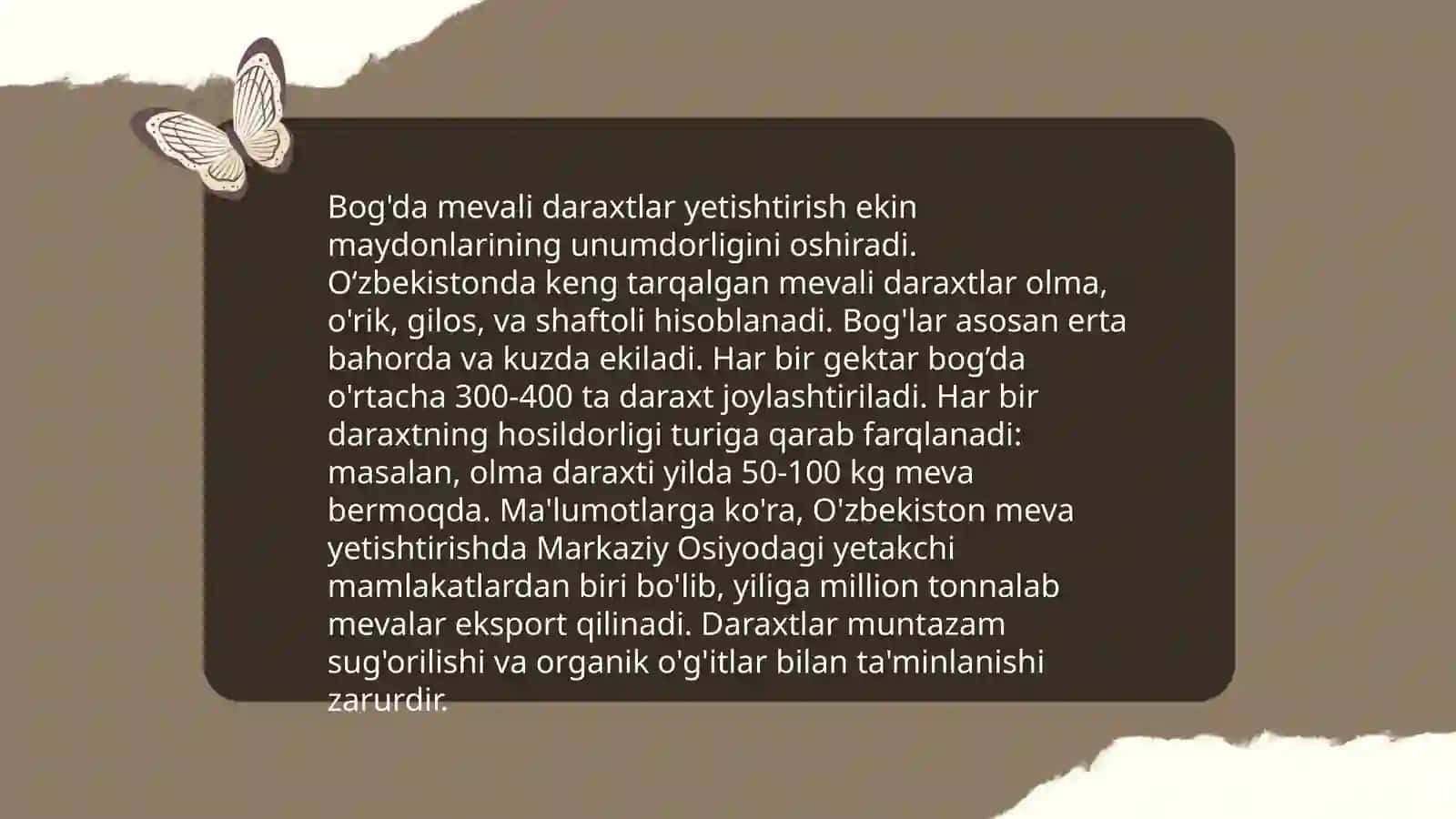 Bog'da o'simliklar parvarishi 4