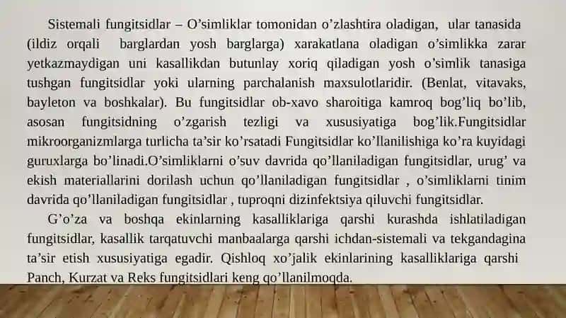Fungitsidlar bilan tanishuv 4