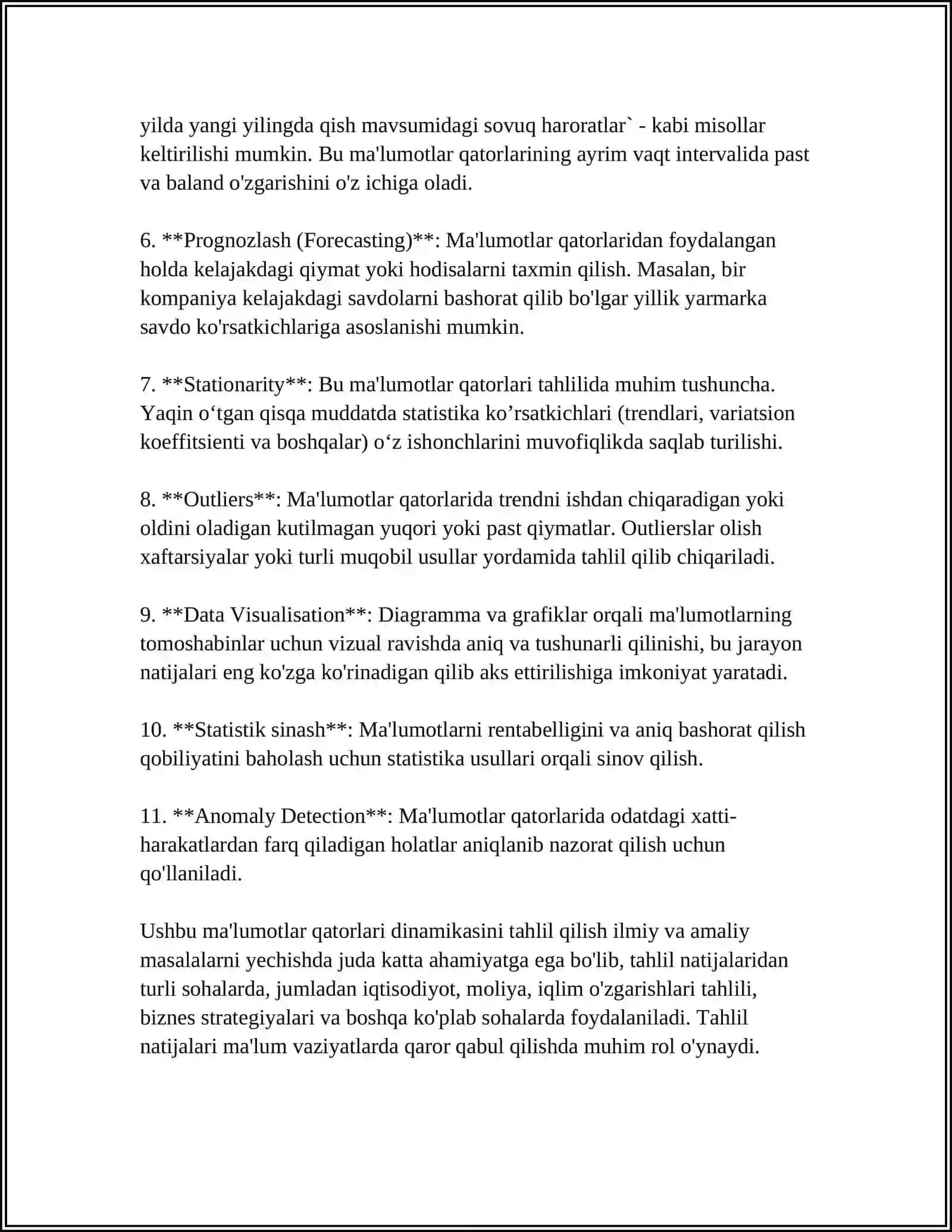DINAMIKA QATORLARINI QAYTA ISHLASHNING STATISTIK USULLARI 4