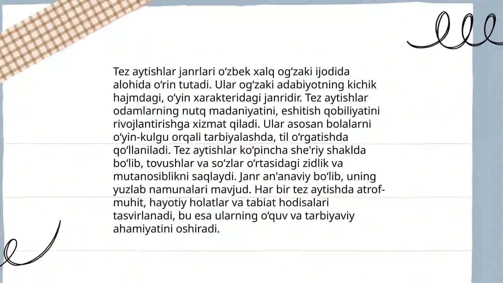 Tez aytishlarning janriy tasnifi 4