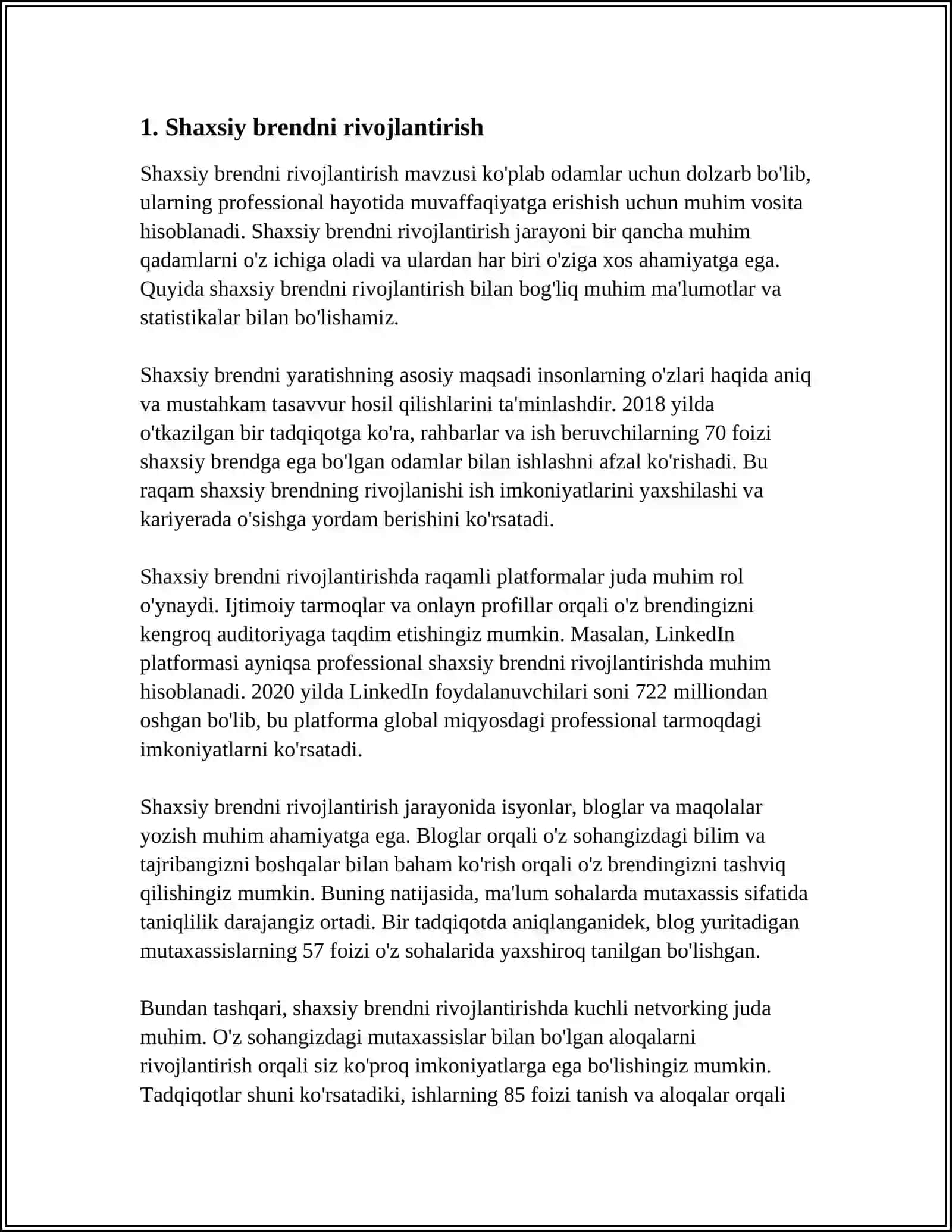 SHAXSNING KARYERA POTENSIALI 4