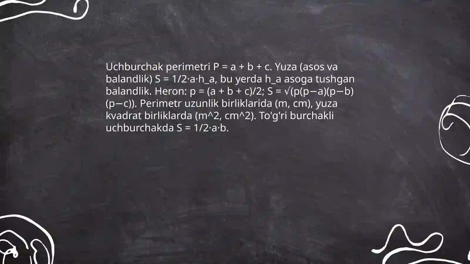 Ko'pburchaklar perimetri hamda yuzasini hisoblash 4