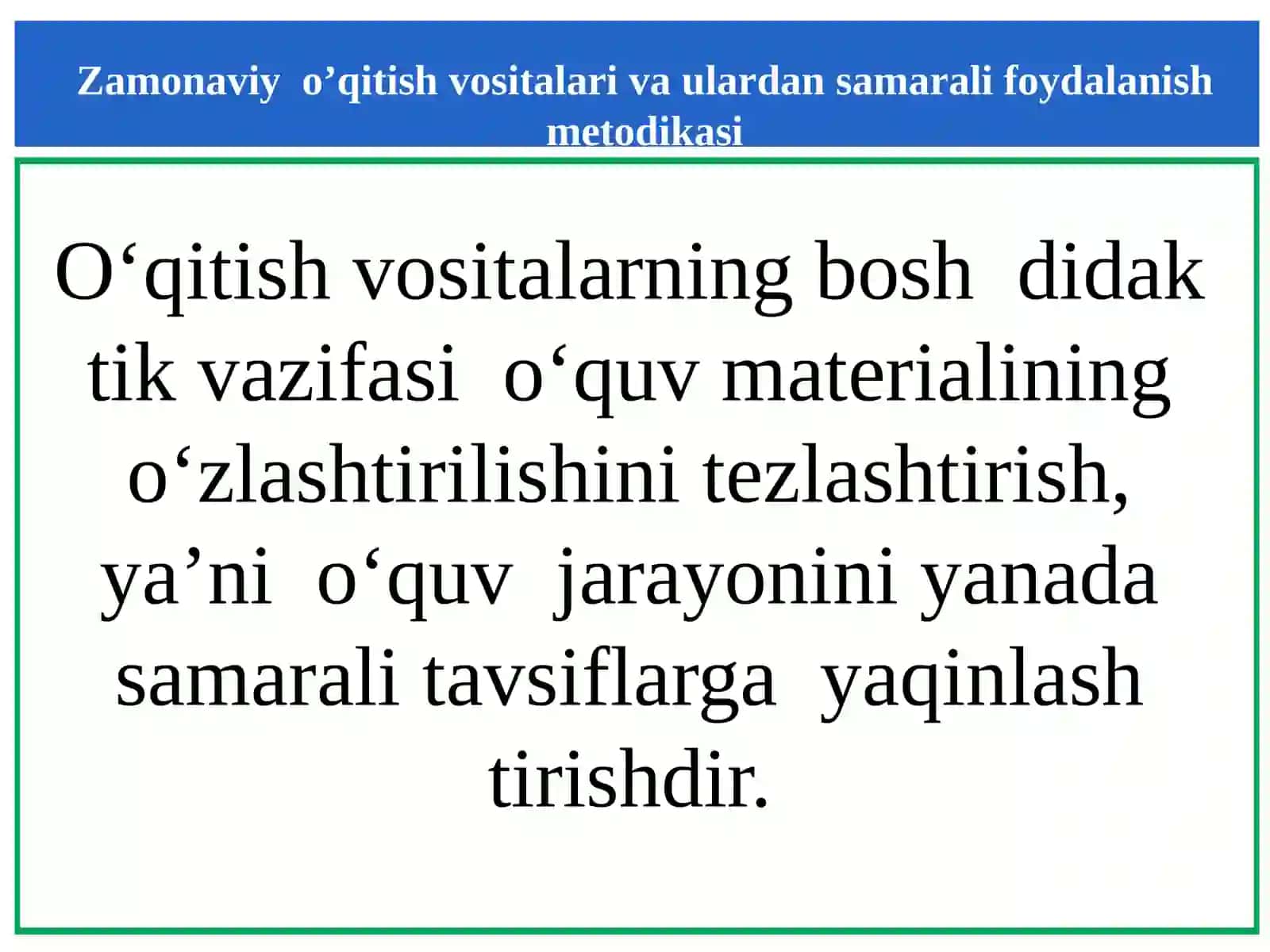 TABIIY FANLARNI O’QITISH METODIKASI 4