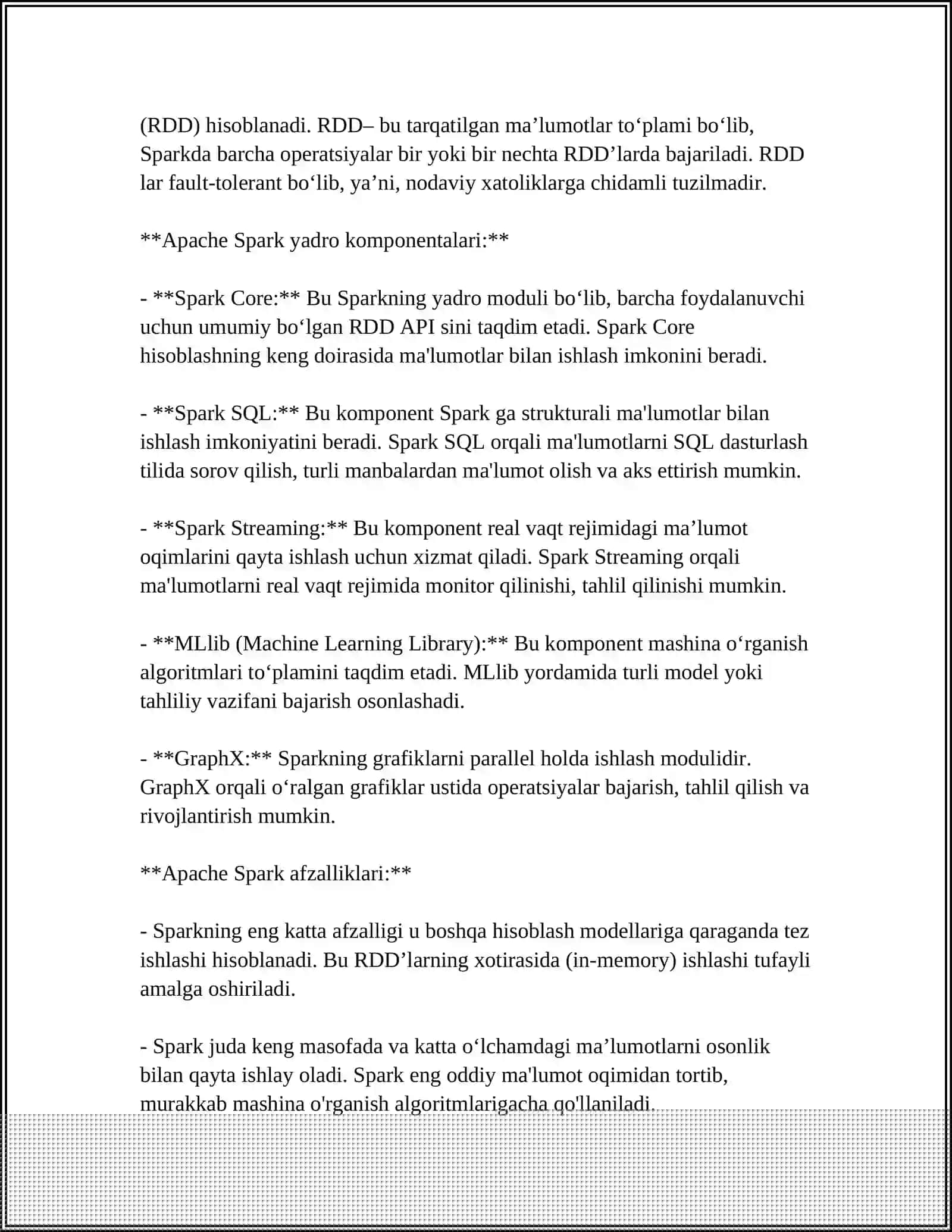 APACHE SPARK KEYINGI AVLOD BIG DATA FRAMEWORK 4