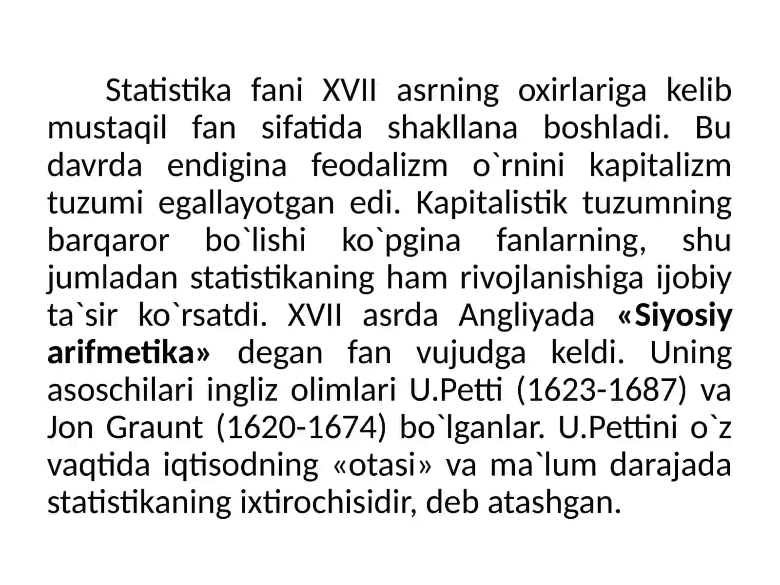 Statistika Fanining Predmeti va Metodlari 4