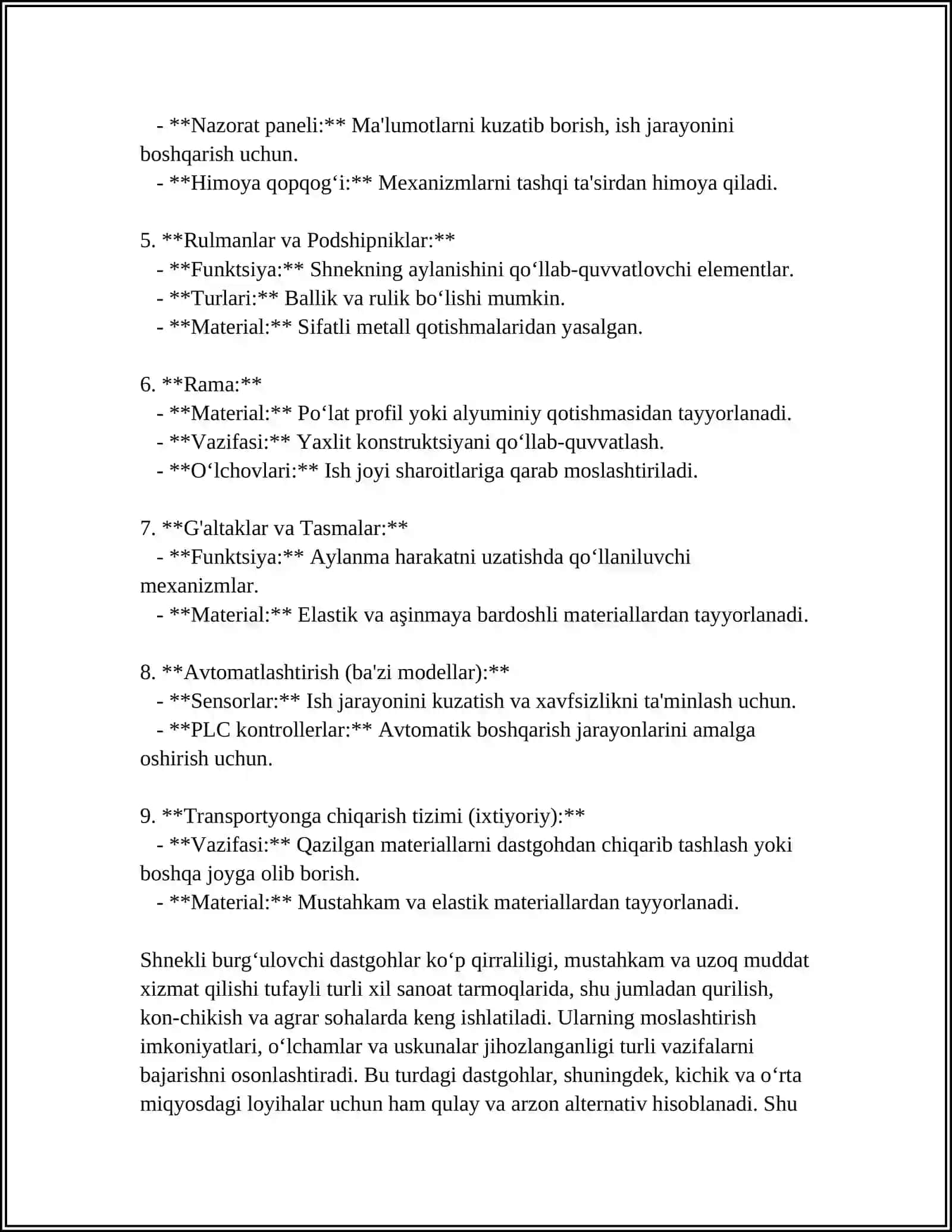SHNEKLI BURGʻULOVCHI DASTGOH 4