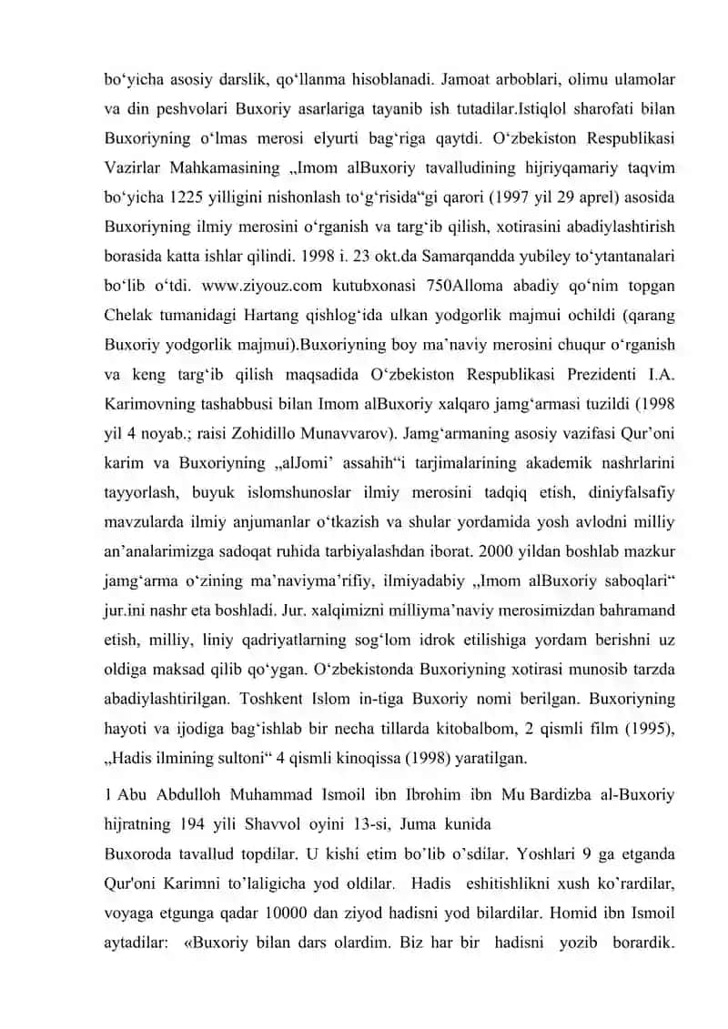 AL JOME AS SAHIHDAGI HADISLARDAN NAMUNALAR TO’PLASH 4