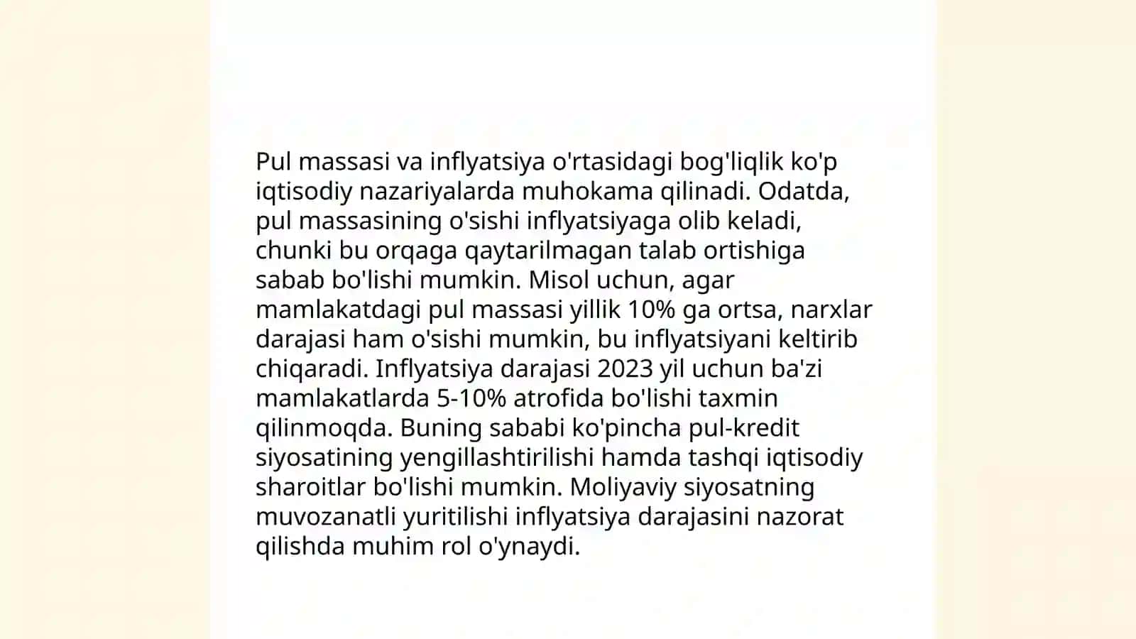 Inflatsiyaning mohiyati va keib chiqish sabablari 4