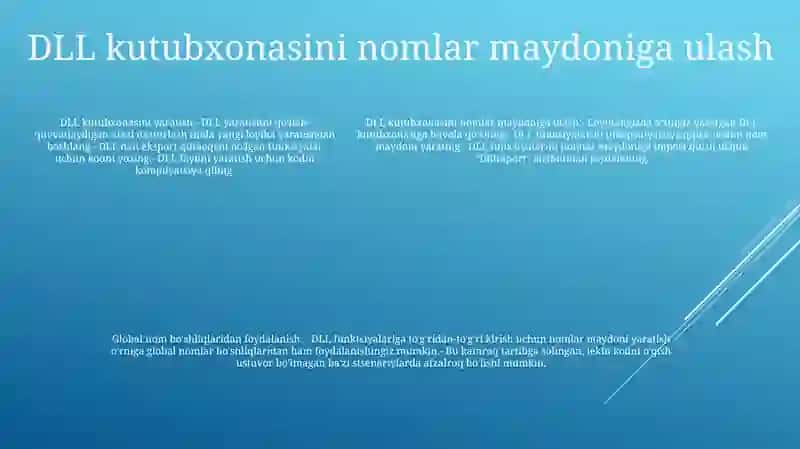 Nomlar Fazosidan Foydalanish 4