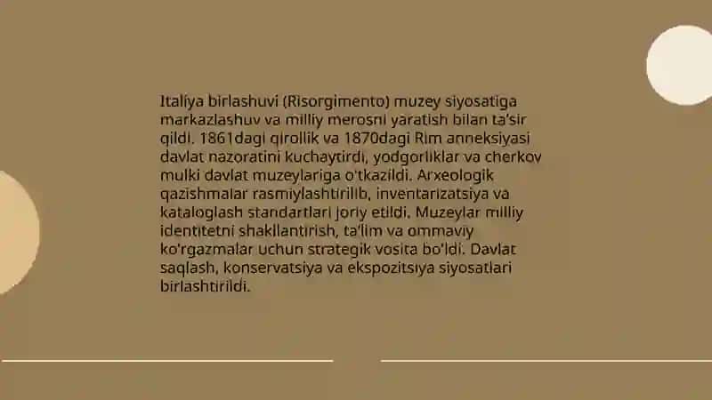 XIX asrda Italiya Muzeylari Taraqqiyoti 4