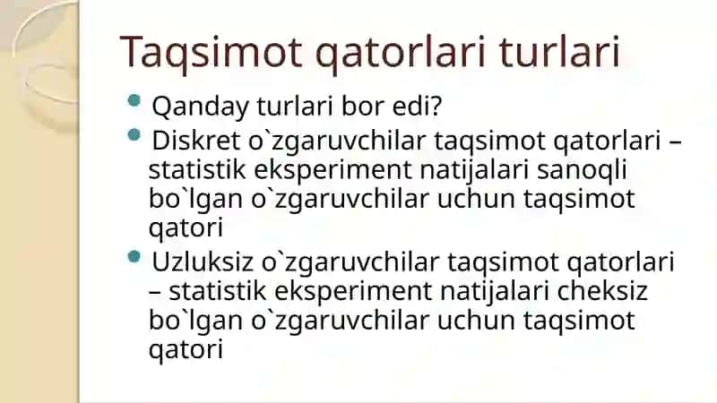Uzluksiz tasodifiy miqdorlar 4