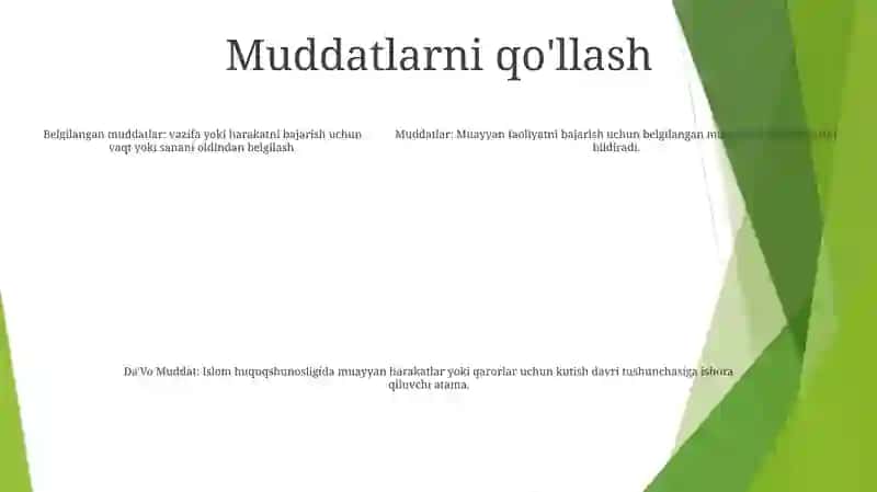 Muddatlar Va Da'Vo Muddati 4