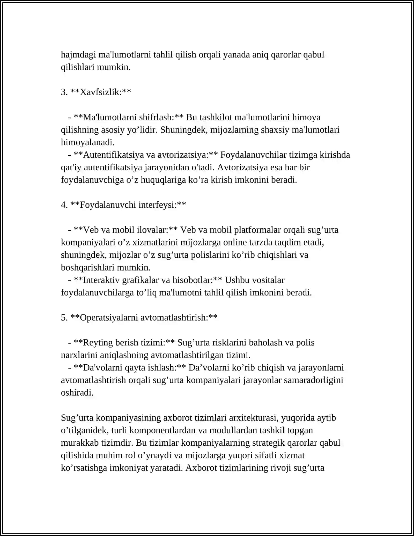 SUĢURTA KOMPANIYASINING AXBOROT TIZIMINI ISHLAB CHIQISH 4
