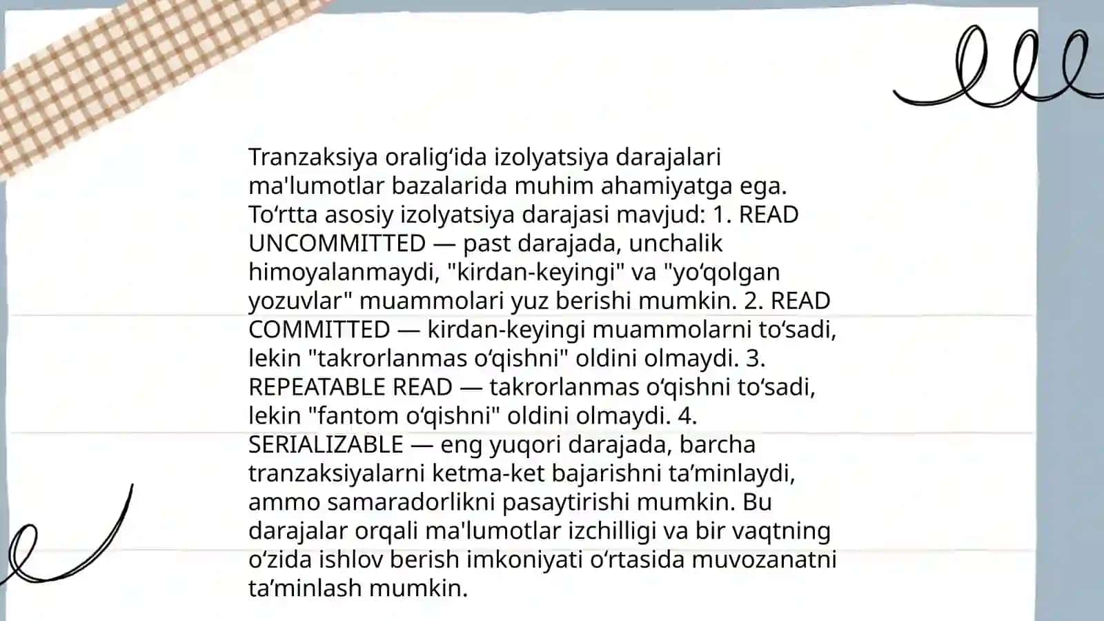 Dasturlash tilining tranzaksiya bosqichlari 4