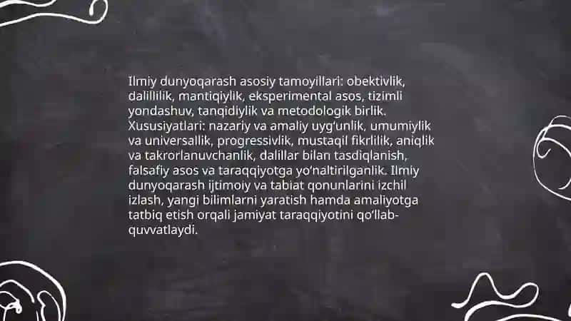 Fan ilmiy dunyoqarash shakli sifatida 4
