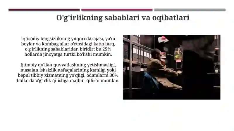 O'g'irlikning ta'rifi va turlari 4