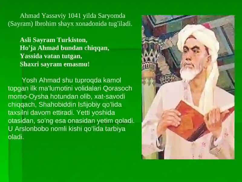 Ahmad Yassaviy Haqida Taqdimot 4