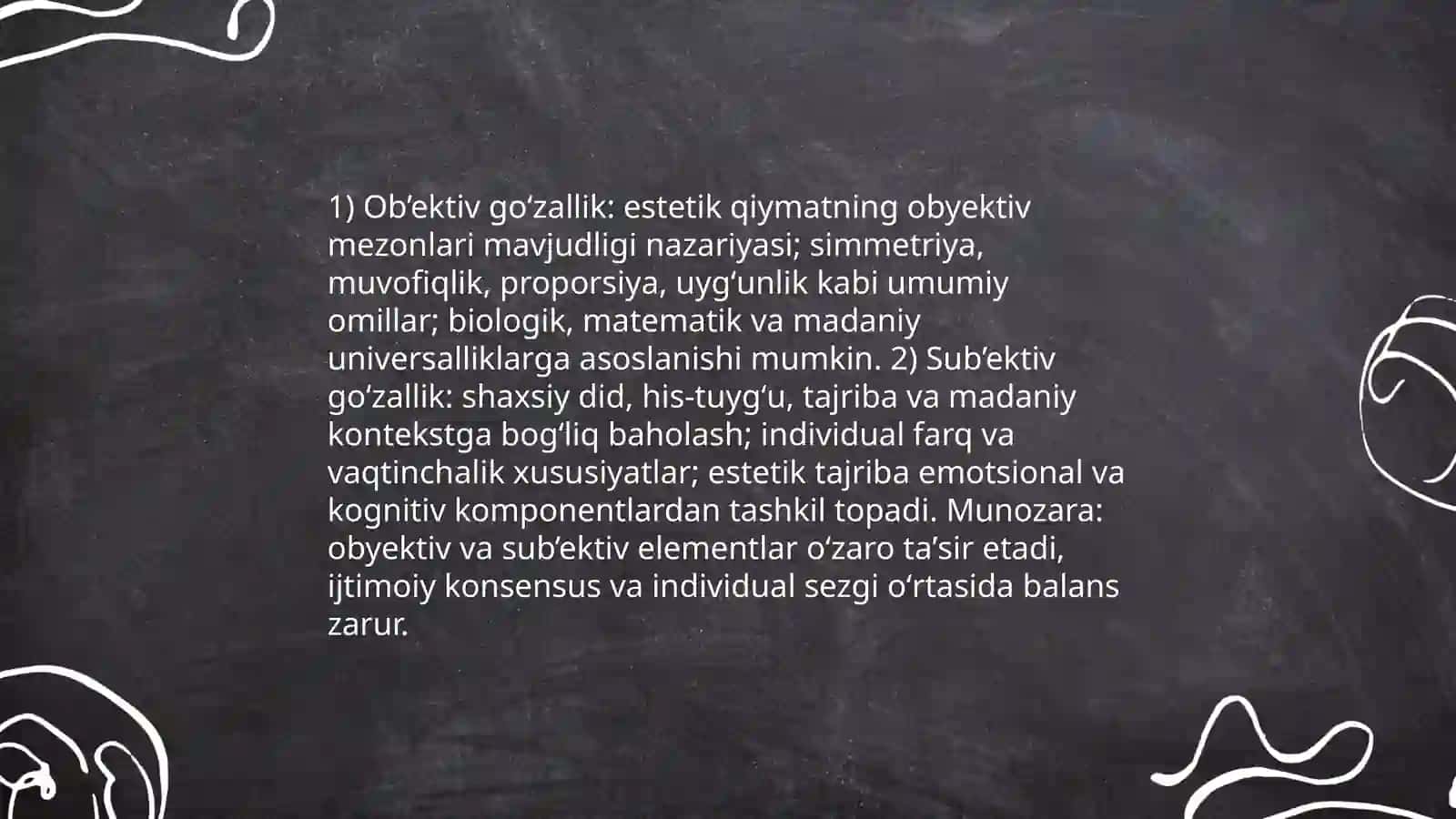 Goʻzallikning kategoriyalari: goʻzallik 4