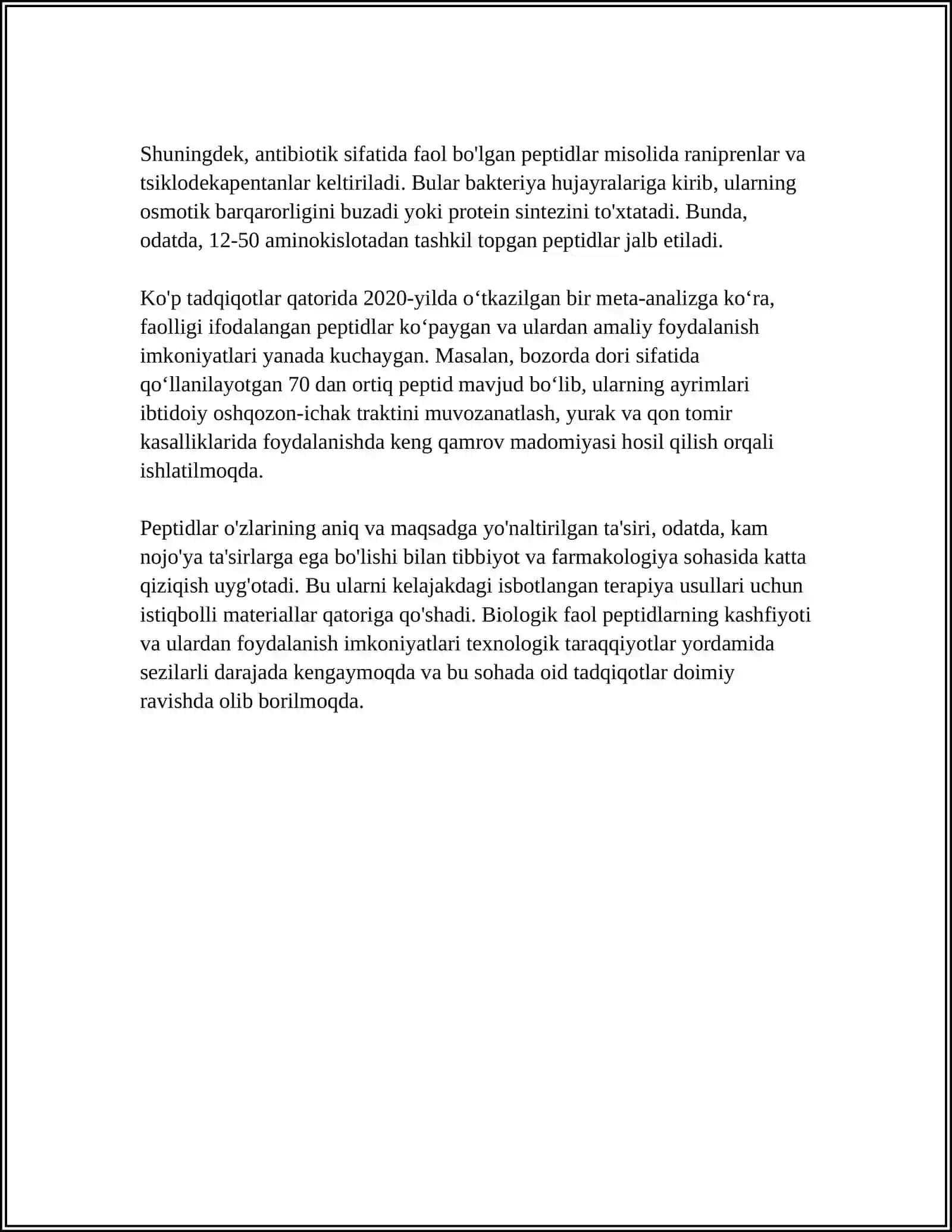 PEPTIDLARNING BIOLOGIK ROLI 4