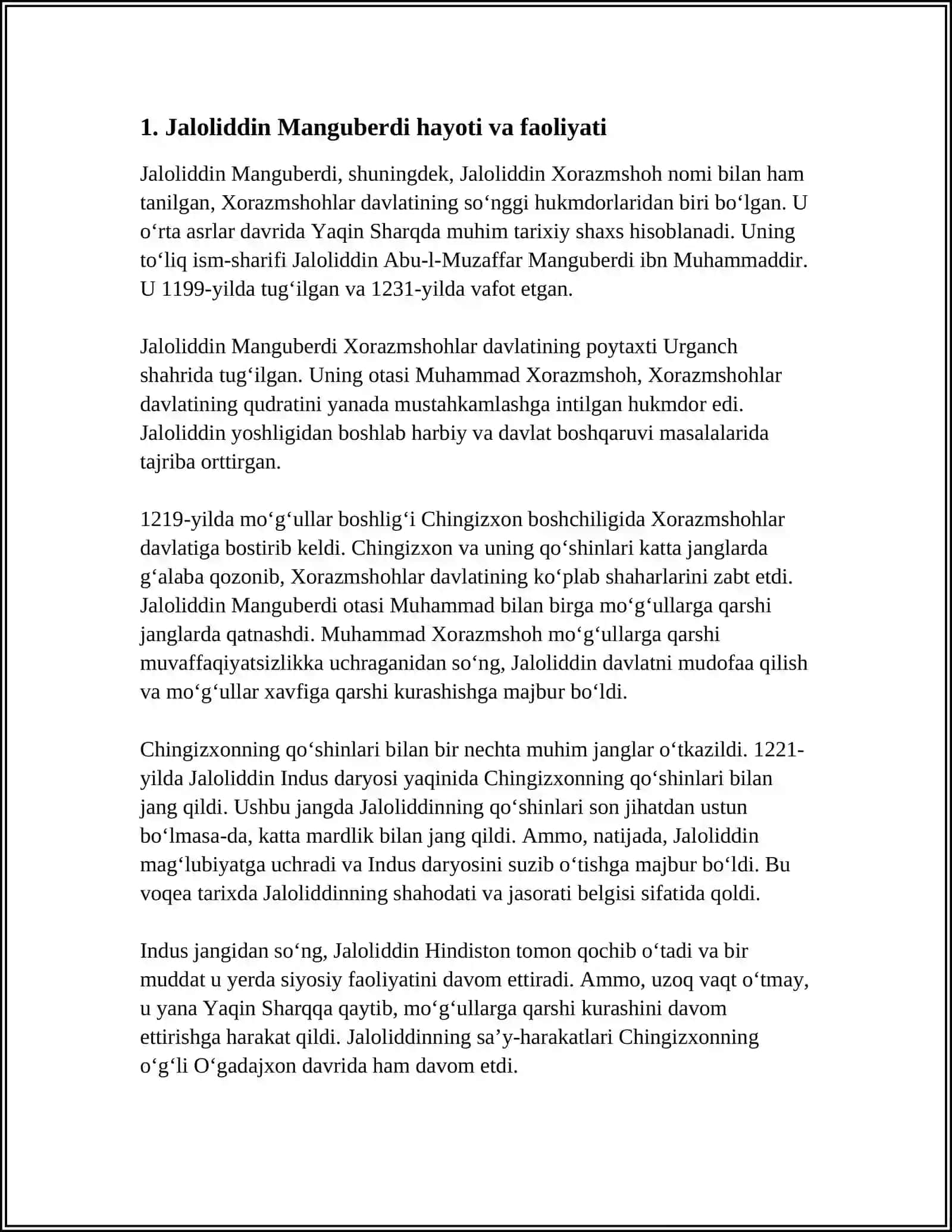 JALOLIDDIN MANGUBERDI VATAN HIMOYACHISI 4