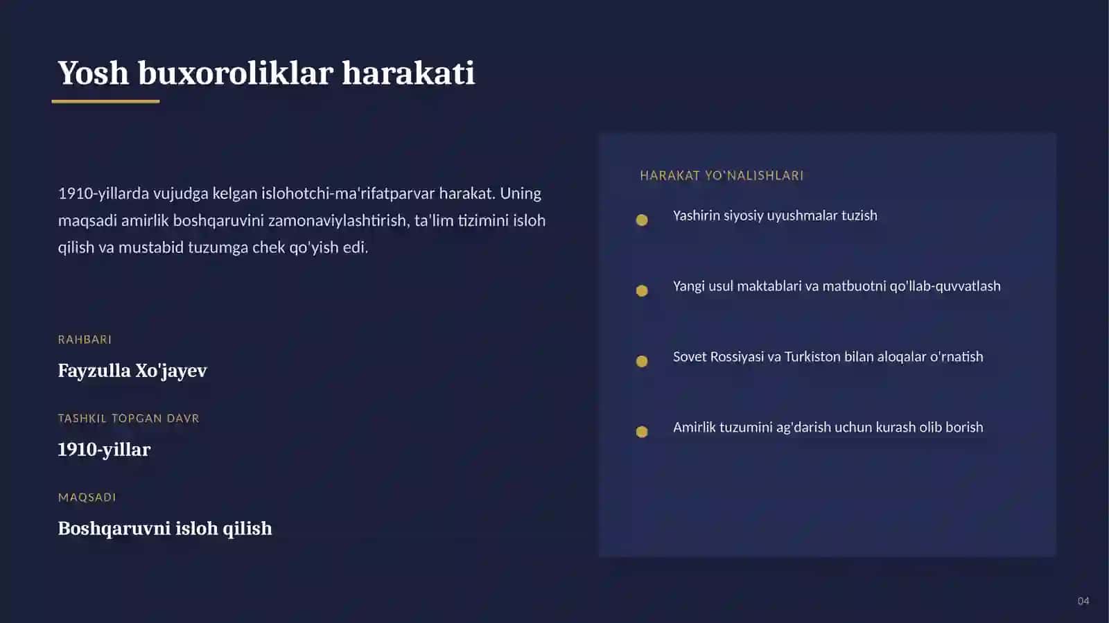 BUXORO AMIRLIGINING AG'DARILISHI VA BXSR NING TASHKIL TOPISHI 4