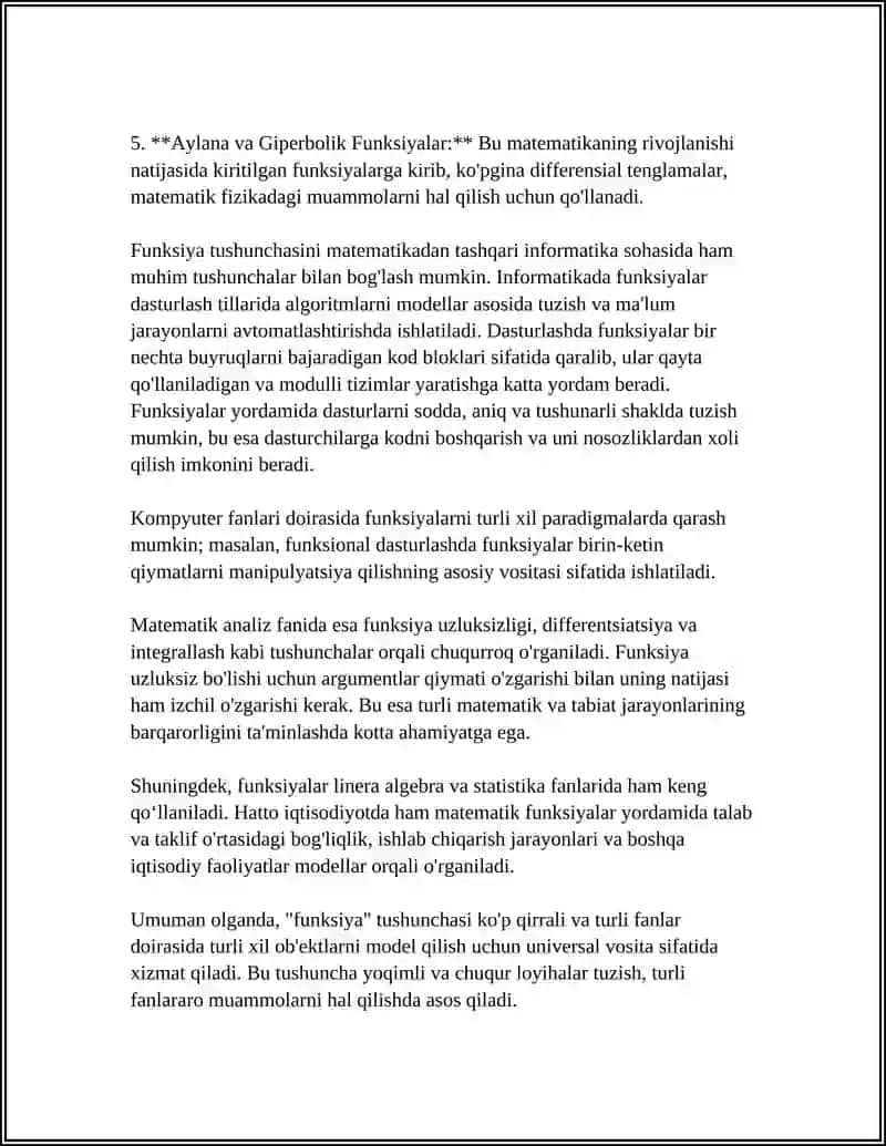 FUNKSIYANINING UZLUKSIZLIGI 4