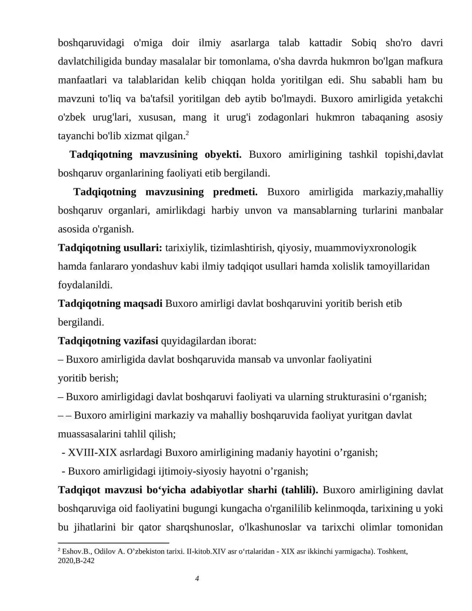 XVIII asrning ikkinchi yarmi-XIX asrlarda Buxoro amirligi 4