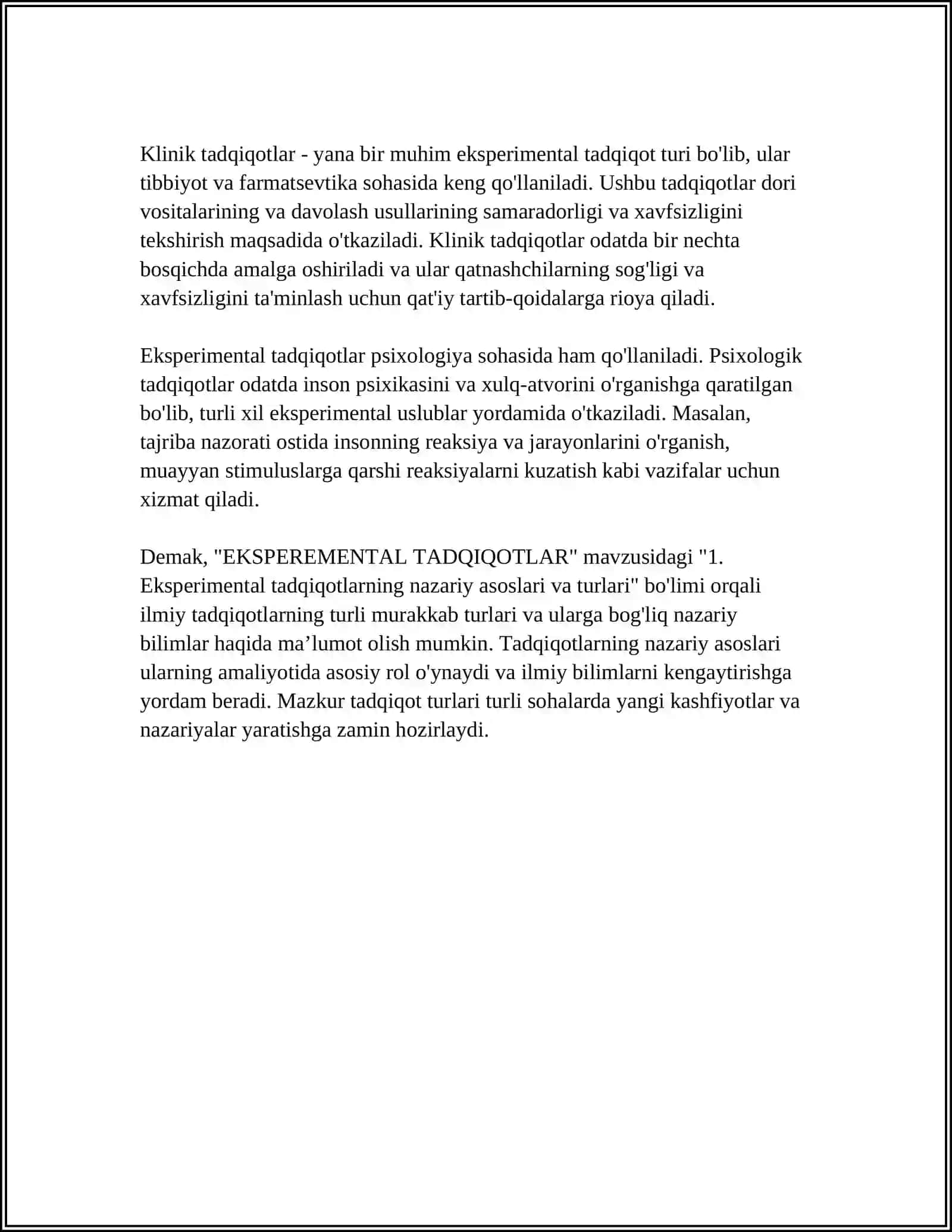 EKSPEREMENTAL TADQIQOTLAR 4