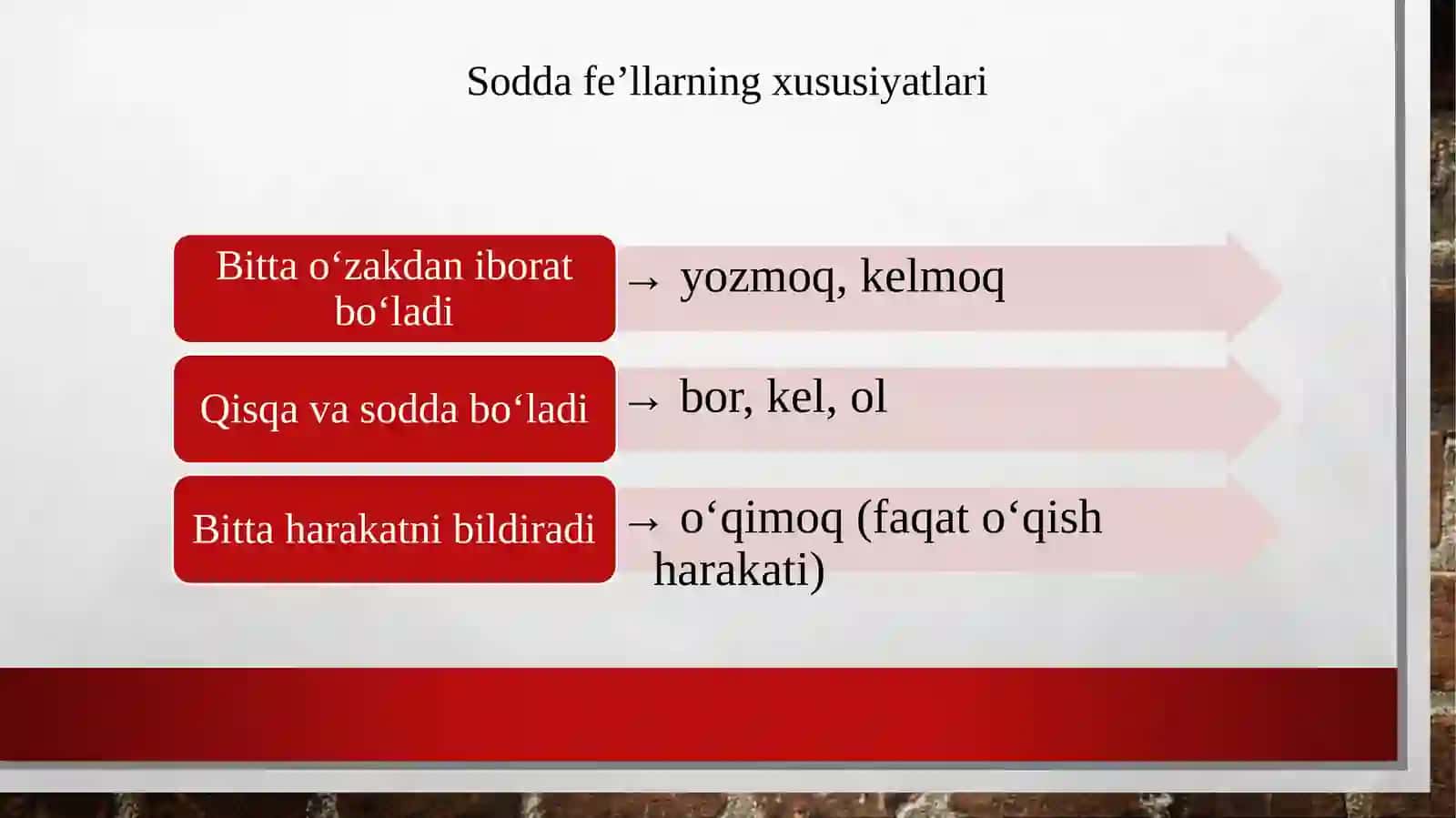 Fe’llarning tuzilishiga ko‘ra turlari 4
