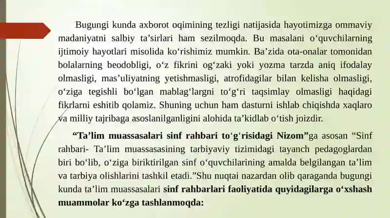 Tarbiyaviy Soatlar 4
