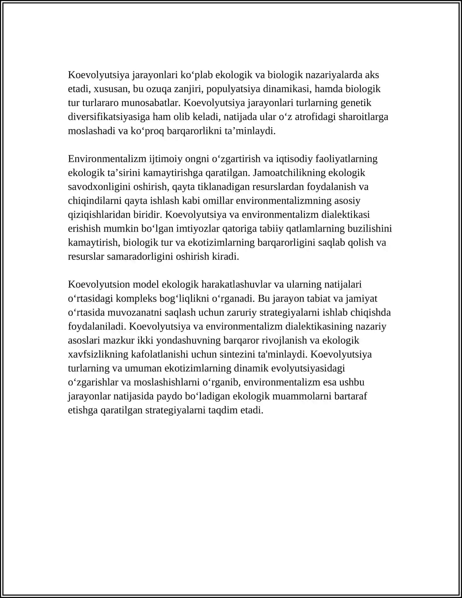 KOEVOLYUTSIYA VA ENVIRONMENTALIZM DIALEKTIKASI 4
