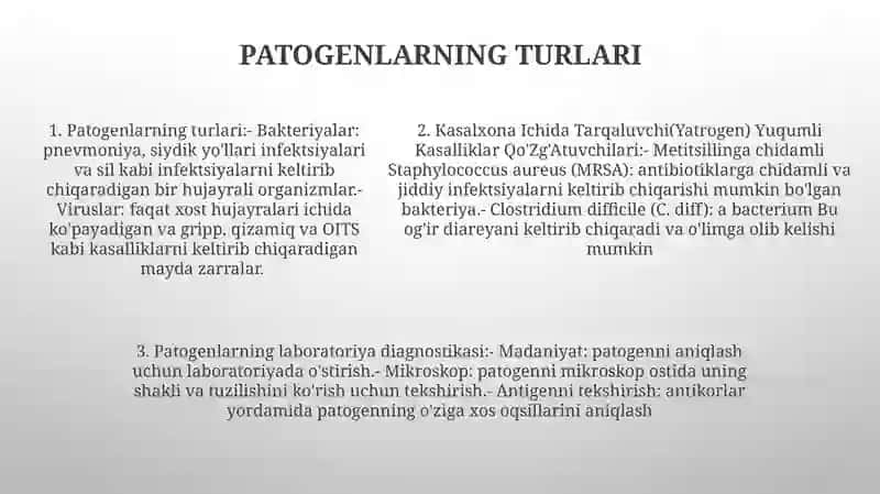 Kasalxona Ichida Tarqaluvchi(Yatrogen) Yuqumli Kasalliklar Qo‘Zg‘Atuvchilari Va Ularni Laboratoriya Tashxislari 4