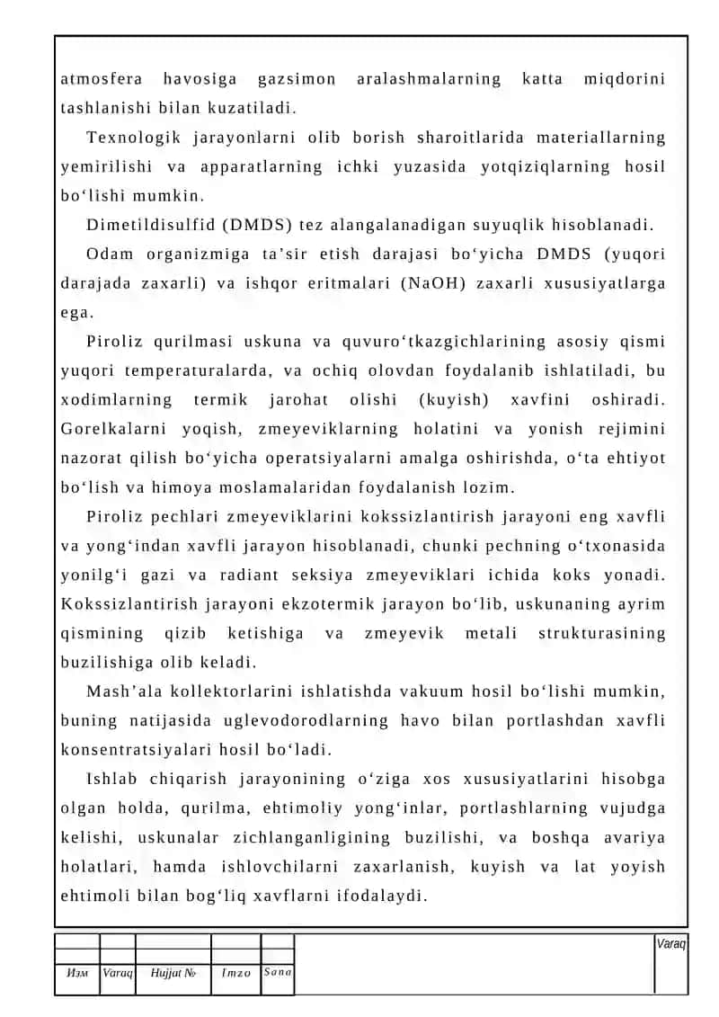 Nitrozlashgan gaz xosil qilish jarayonini avtomatlashtirish 4