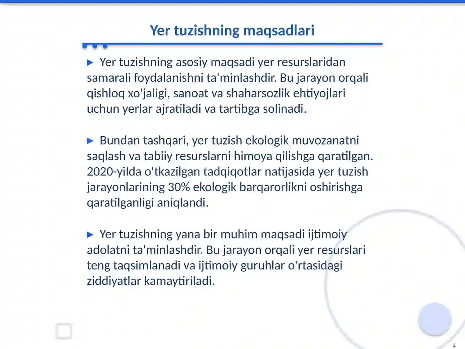 Yer tuzish turlari va tamoyillari 4