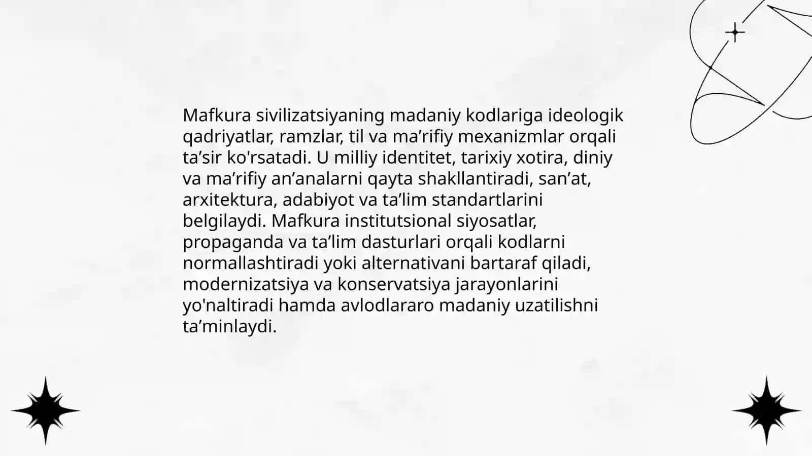 Mafkura va sivilizatsiya tushunchalari 4