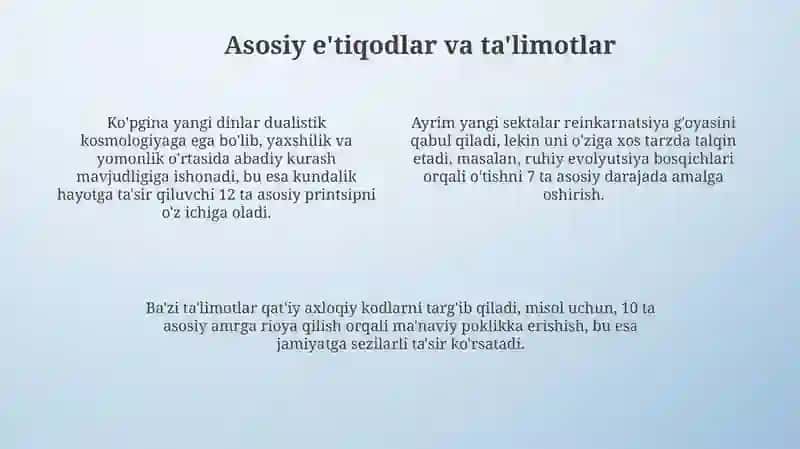 Yangi diniy ta'limotlar va sektalar 4