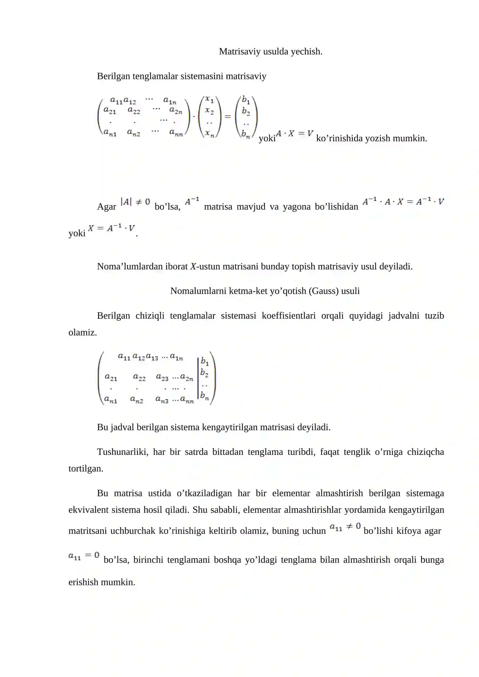 Chiziqli tenglamalar sistemasi 4
