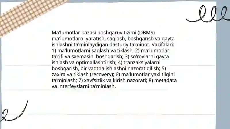 Malumotlar bazasi va uning turlari 4