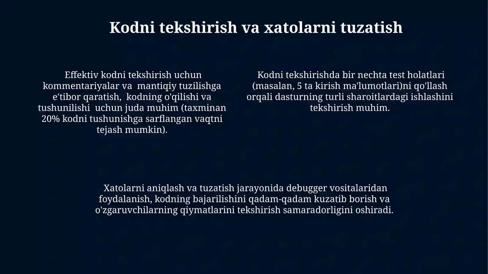 Algoritmning Bosqichlari 4