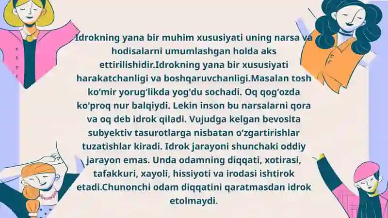 Idrok haqida tushuncha 4