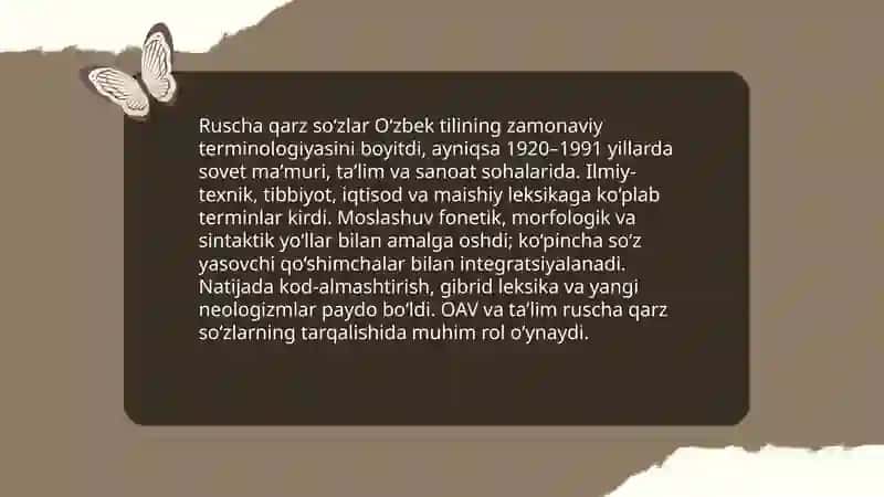 O'zbek tili leksikasining boyish manbalari 4